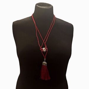Stylish Red Cord necklace